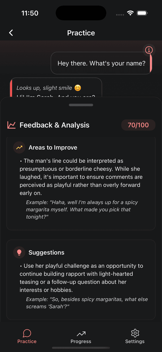 Detailed feedback