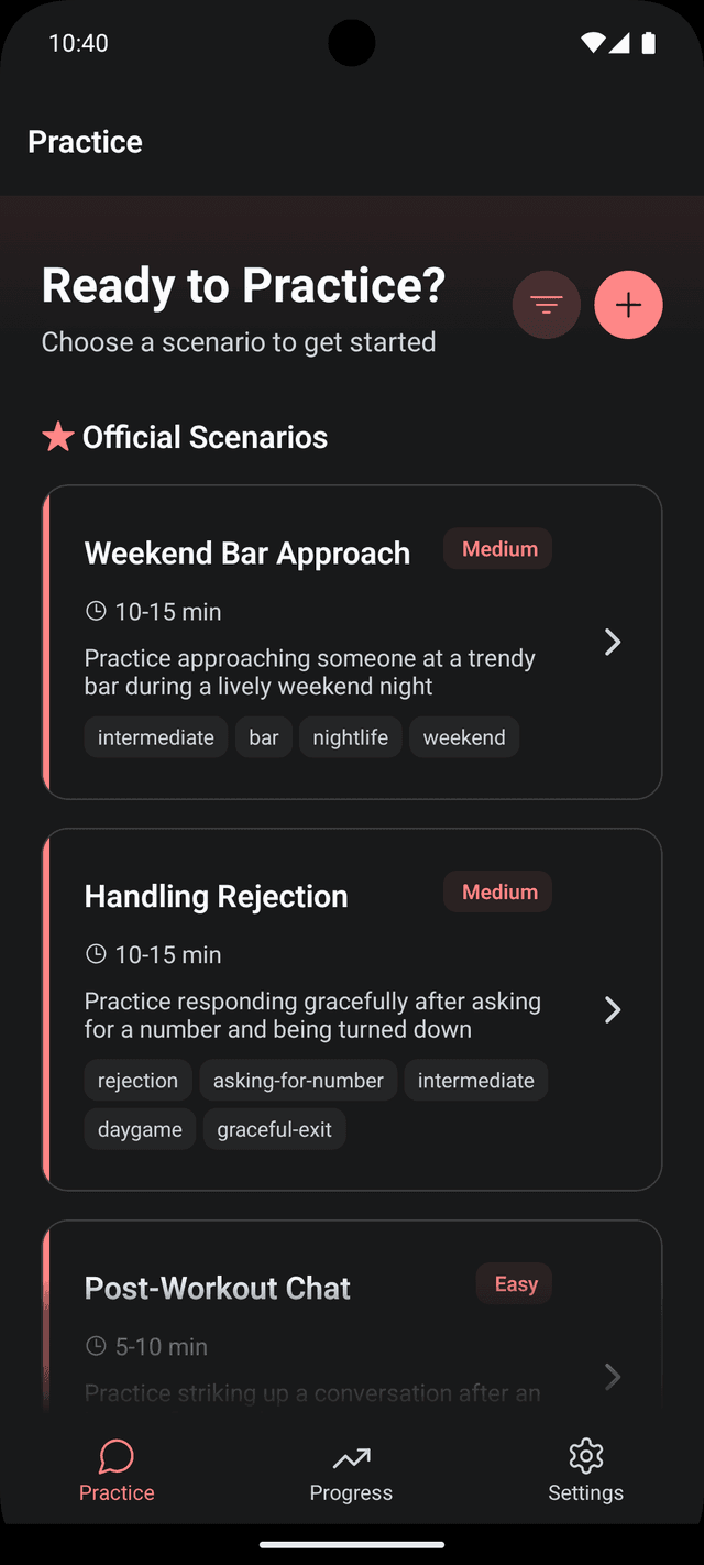 Create scenario